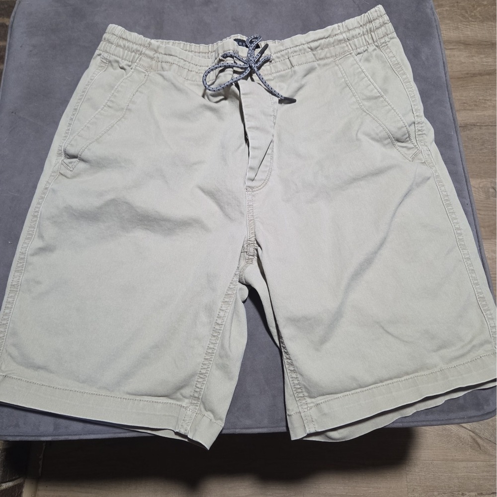 Aeropostale Men's Shorts Size M Khaki Tan Elastic Waist Drawstring Cotton Blend